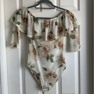 3 for $30 *Mesh floral bodysuit